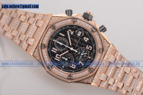 Audemars Piguet Royal Oak Offshore Chrono 1:1 Replica Watch Rose Gold/Diamonds 26170OR.OO.1000OR.01LDB